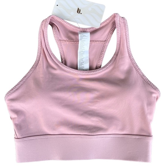 Fabletics Mila Sports Bra Pink XXS NWT Medium Impact Pocket - Picture 3 of 10